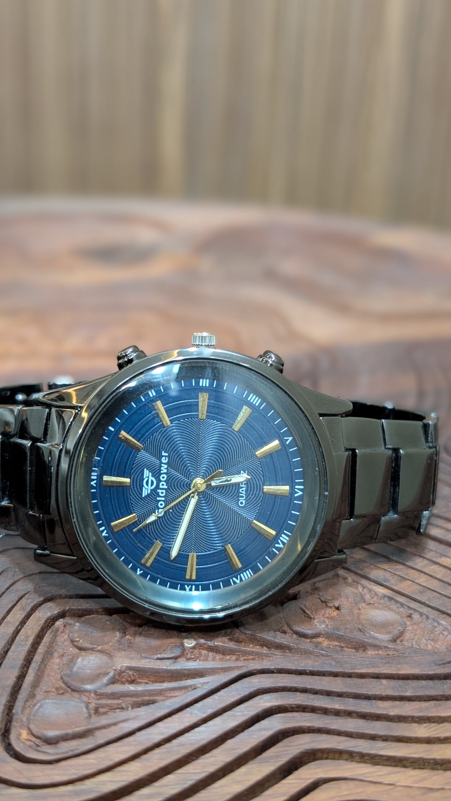 GoldenPower Eternal Blue β Couple Watches Set