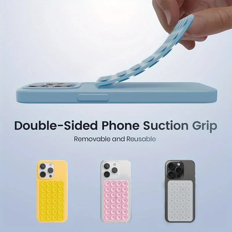 (Pack of 2) Universal Silicone Mobile Phone Holder with Suction Cup For iPhone and all Android Devices
