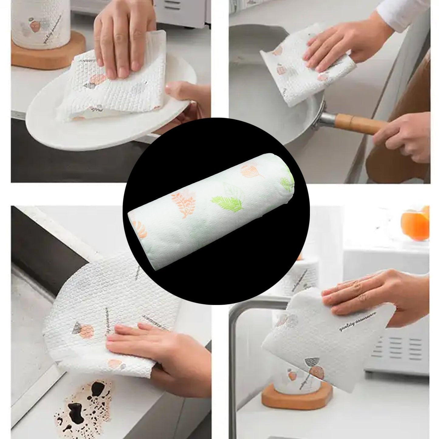 (Pack of 2) Washable Lazy Rag Kitchen Towel Wet And Dry Household Chores Degreasing