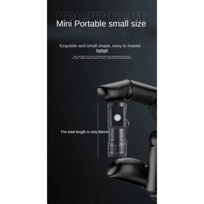 Rechargeable 3 Led Mini Flashlight Emergency Touch Light with Out Magnetic