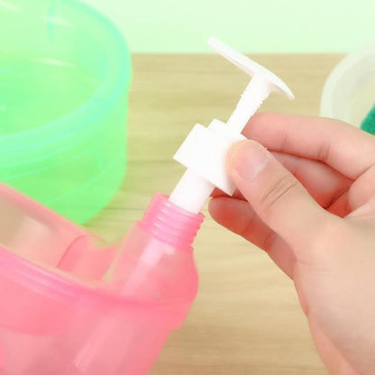2 in 1 Soap Dispenser And Scrubber Holder With Sponge Cady For Home and Outdoor Use