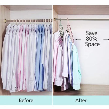 (Pack of 10) 9 Hole Rotatable Hanger Space Saving Organizer