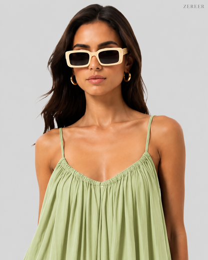 Premium Gathered Maxi Dress – Spaghetti Strap Long Backless Cami (Summer | Maternity | Nightwear Comfort Fit)