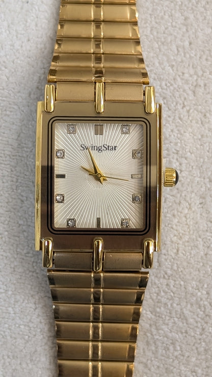 Swingstar Golden & White Dial Man Watch