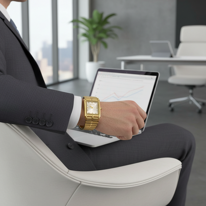 Swingstar Golden & White Dial Man Watch