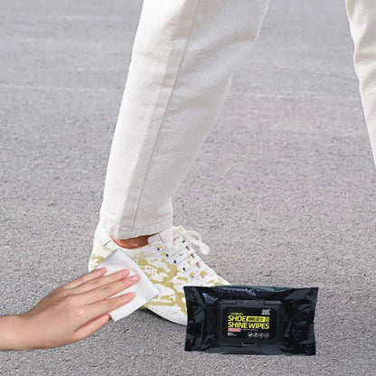 (Pack of 2) Disposable Shoe Cleaning Wet Wipes For Quick Shine