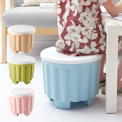 2 Pcs Multipurpose Drum Storage Stool and Sitting Chair