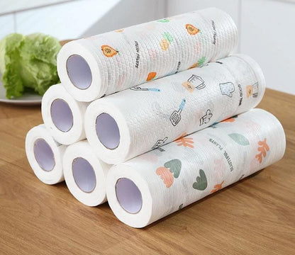 (Pack of 2) Washable Lazy Rag Kitchen Towel Wet And Dry Household Chores Degreasing
