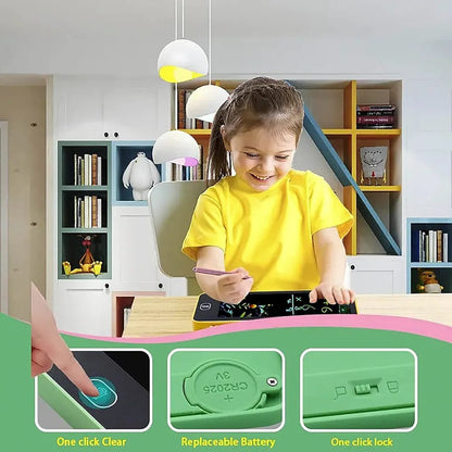 LED Drawing Pen Case Kids Pencil Box with LCD Screen