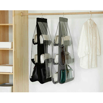 Buy 1 Get 1 Free Handbag Storage Hanging Purse Organizer with 6 Large Easy Access Pockets